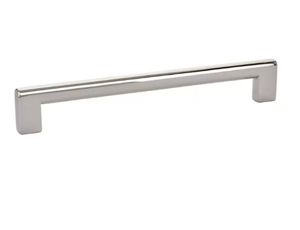 Emtek 8" Centers Trail Pulls in SATIN NICKEL 5-pack Solid Brass *NO SCREWS*