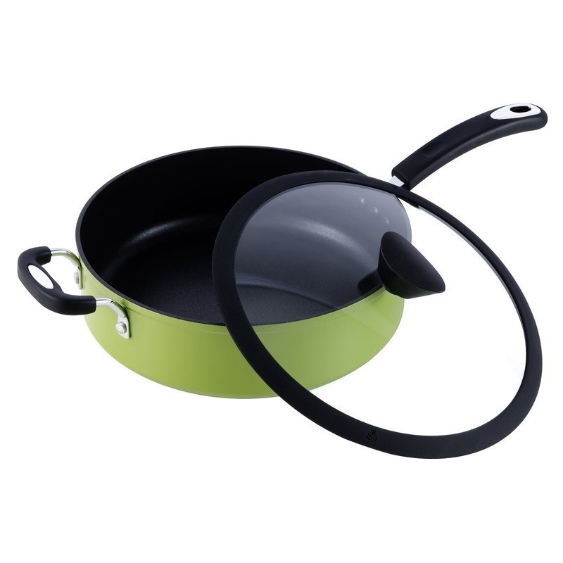 Nonstick Ceramic Sauce Pan Induction Safe Scratch Resistant Kitchen Cookware 5L