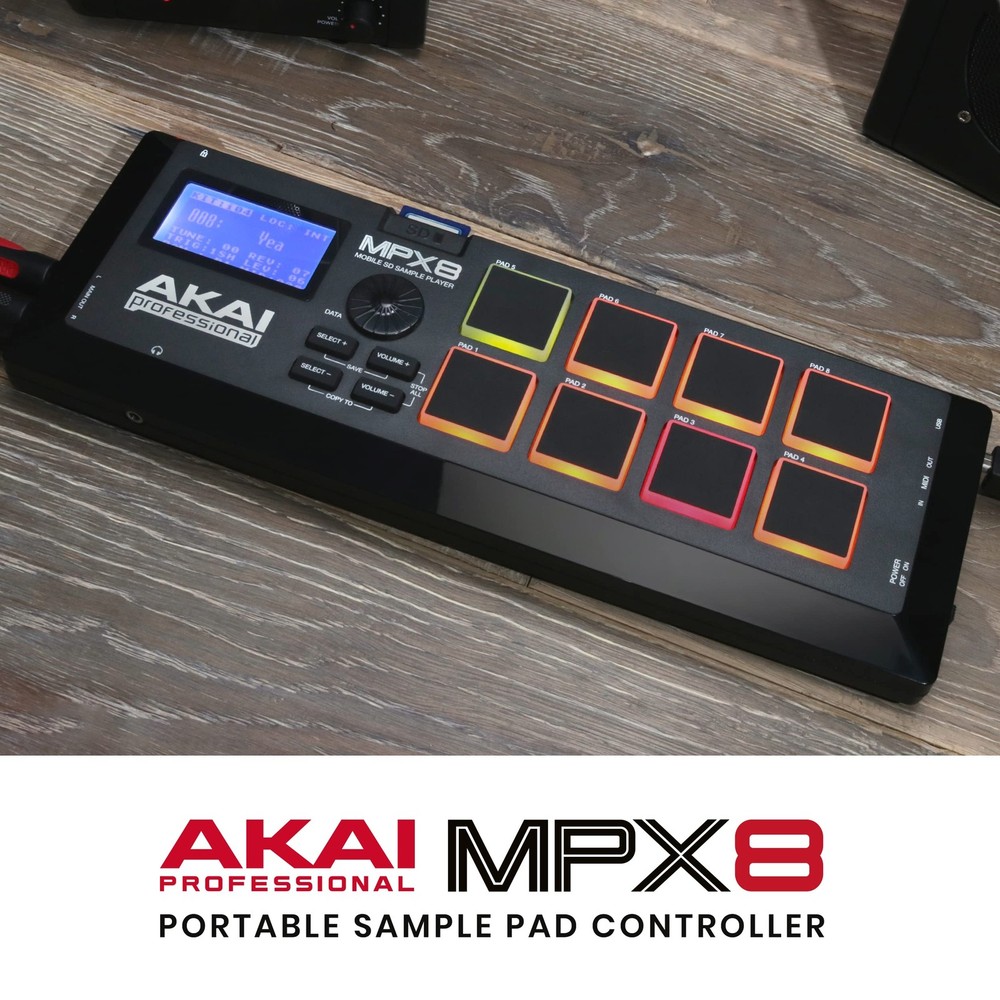 AKAI Professional MPX8 - Portable Sample Pad Controller With 8