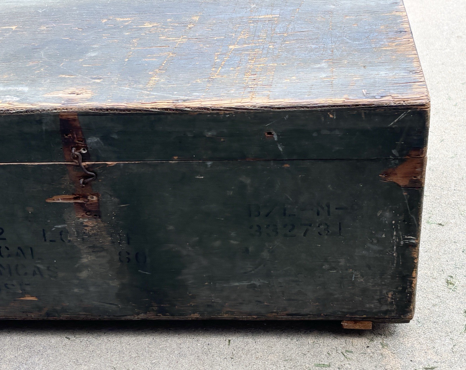 WWII USMC Military Transit Chest - MCAS Mojave California Markings - Rare 1940s