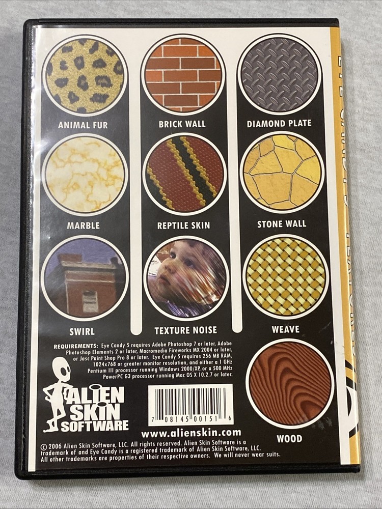 Eye Candy 5 Textures Alien Skin Software