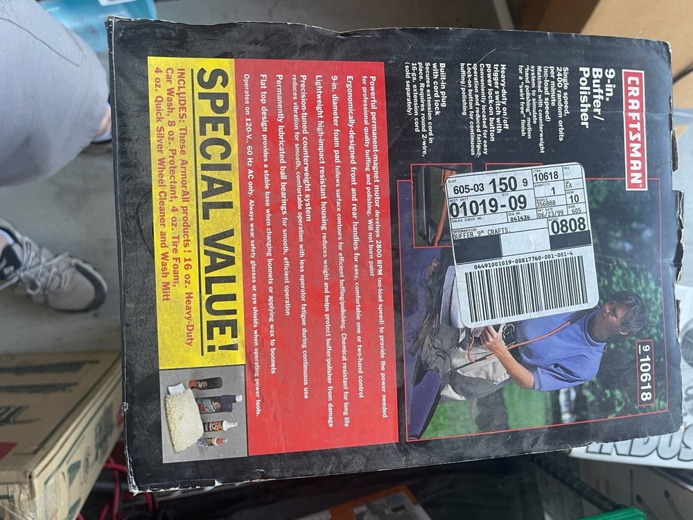 Craftsman 9-in. Random Orbit Buffer/Polisher System Model 646.10659 with Manual