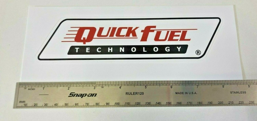 Quick Fuel Technology Sticker Decal Genuine US Import 7" Width