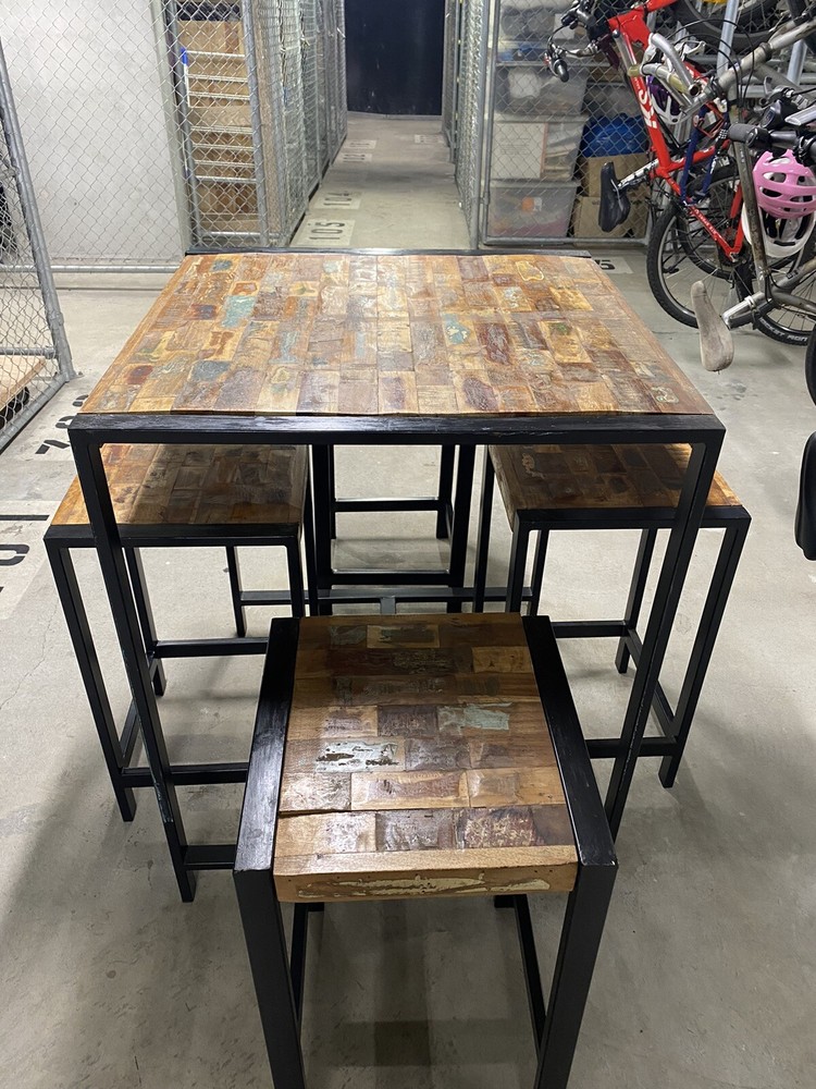 Bar Table with 4 Stools 