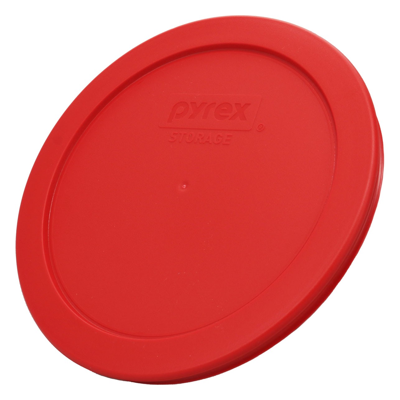 Pyrex Storage Lid Set: (2) 7202-PC 1 Cup Poppy Red, (3) 7200-PC 2 Cup Blue, (2)