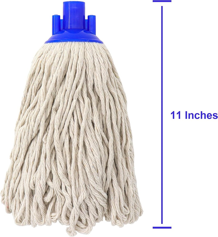 Cotton String Screw on Mop Replacement Head Compatible with All White