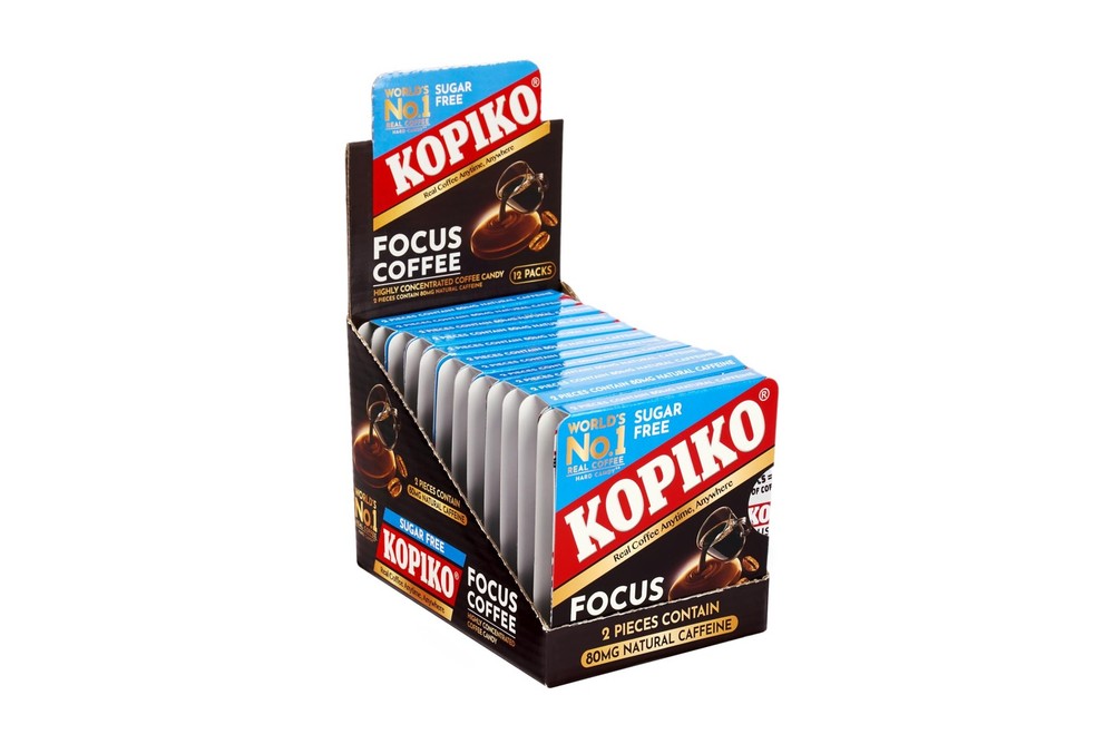Coffee Candy - Highly Concentrated Coffee Candy, 12 pack box with 4 Focus can...