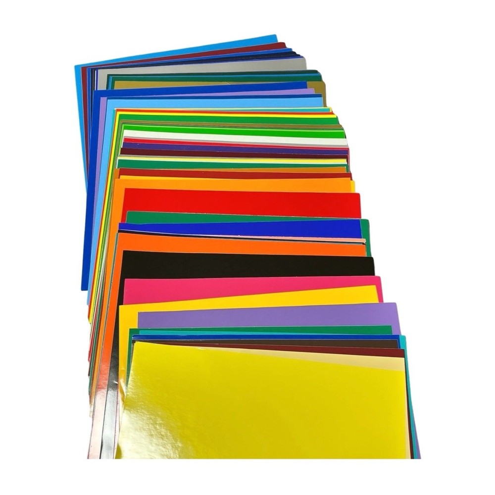 62 12x12 Oracal 651 Intermediate Assorted Colored Vinyl Sheets Craft Bundle
