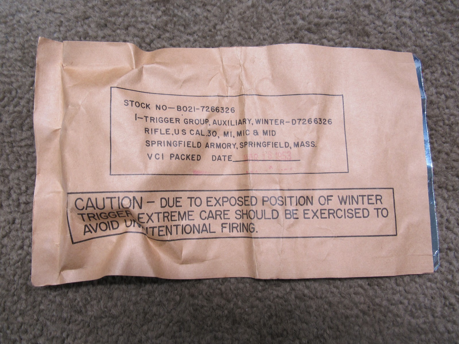 US M1 Garand Winter Trigger Korean War Era M1C M1D M1 NIW Dated March 16 1953