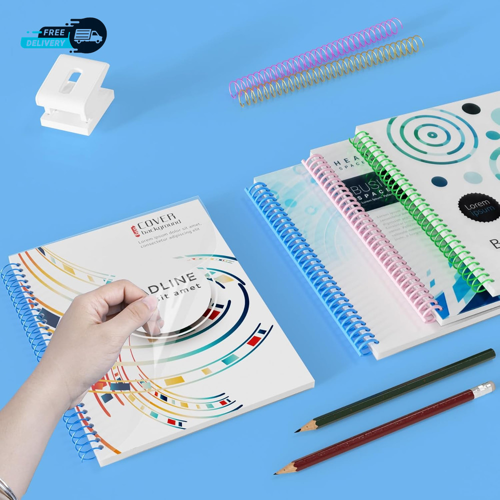 100 Pack Clear Binding Covers 8 Mil Polycover Report Cover Sheets