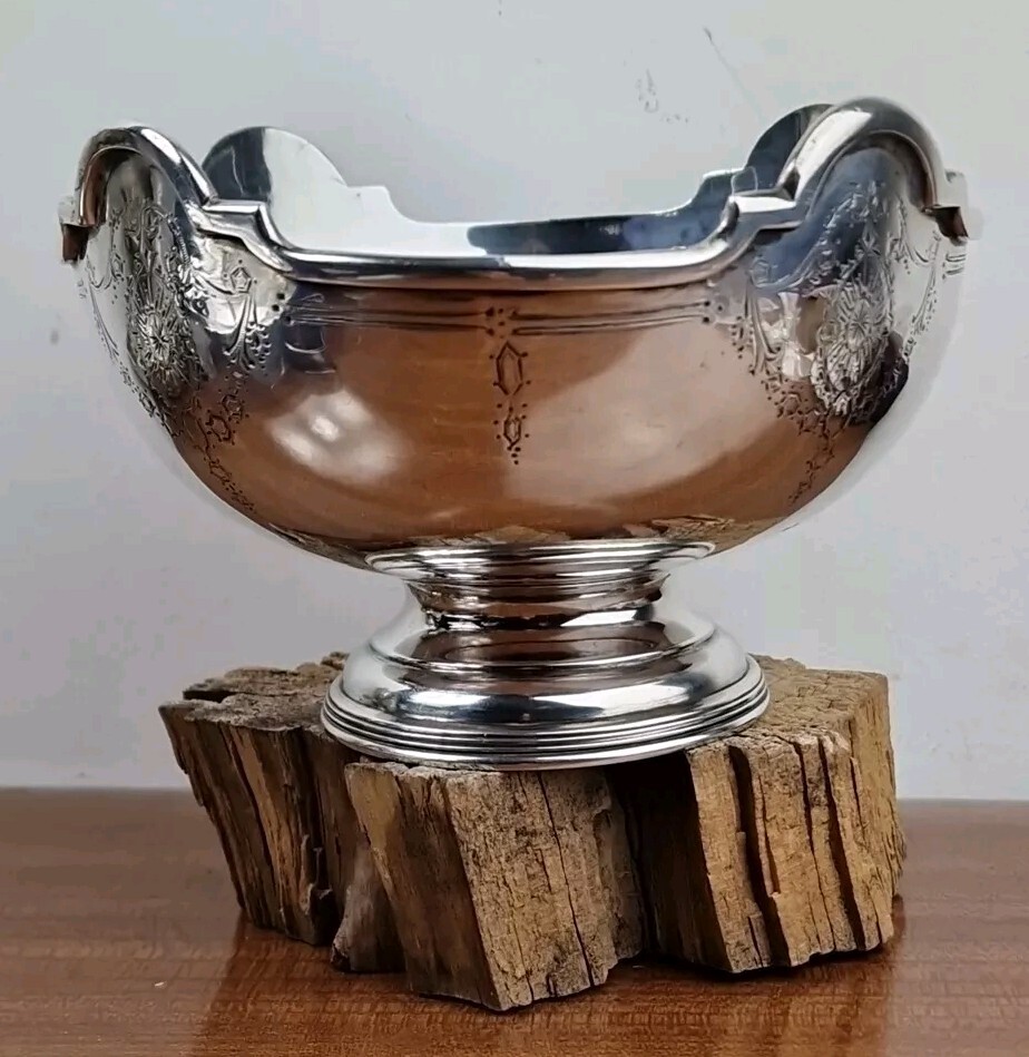 Vintage Solid Silver Bon Bon Bowl Antique