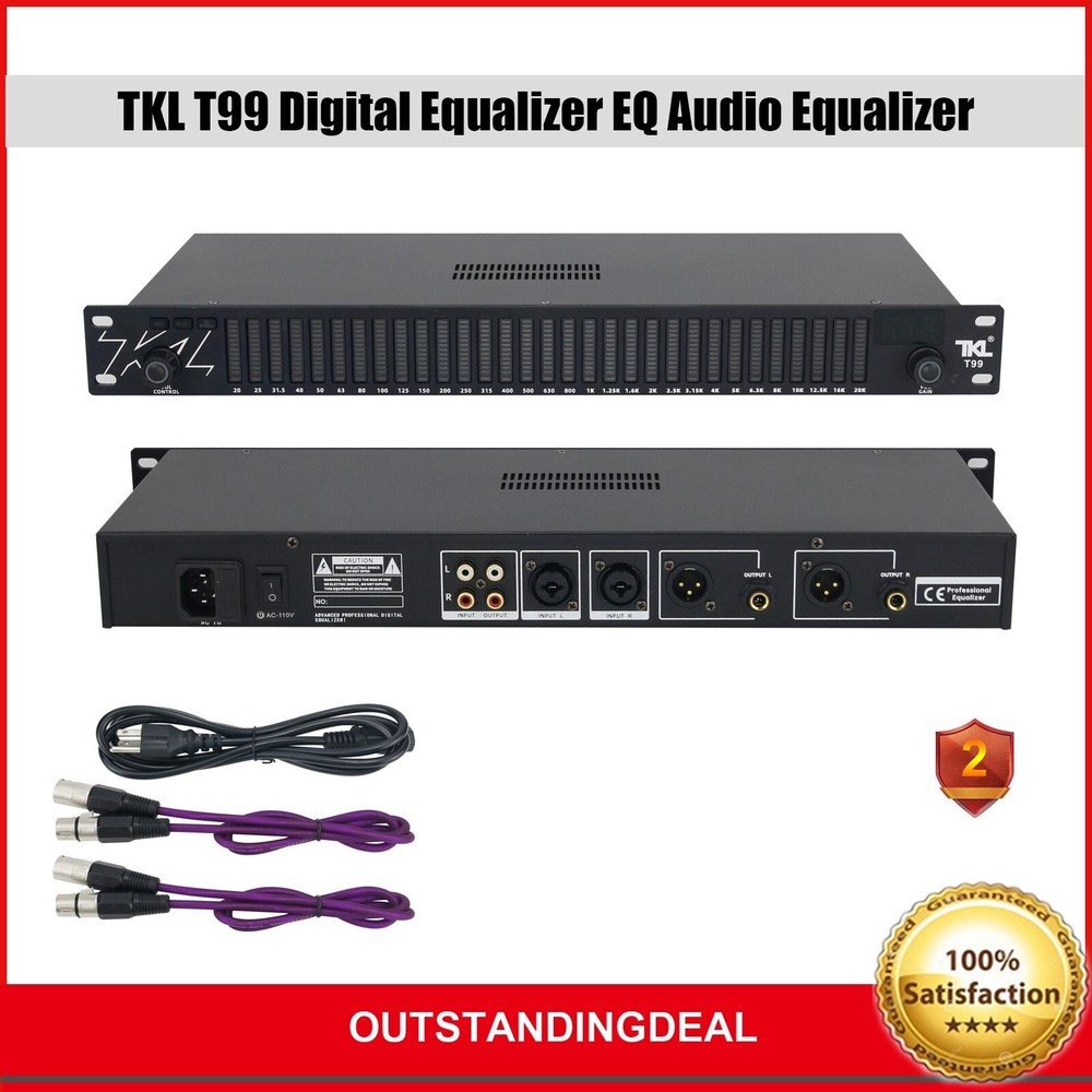 TKL T99 Digital Equalizer EQ Audio Equalizer Spectrum Display For KTV Stage os67