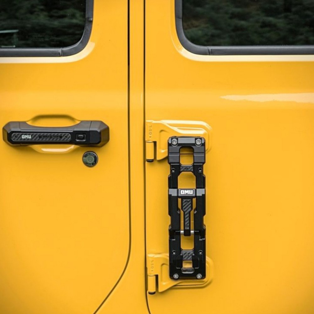 Foldable Carbon Fiber Door Hinge Step for 07-26 Jeep Wrangler JK JL Gladiator JT