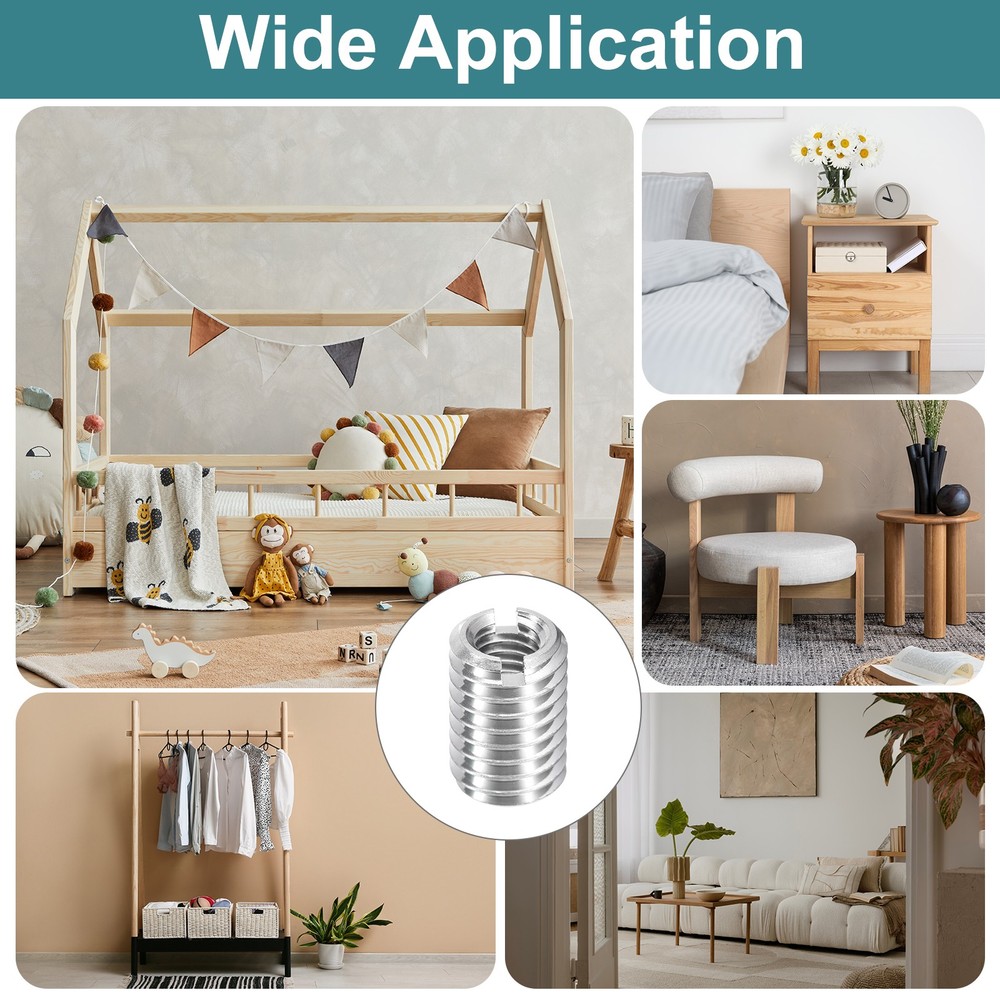 8Pcs Threaded Inserts, M5-0.8x12 & M8-1.25x12 Thread Repair Insert