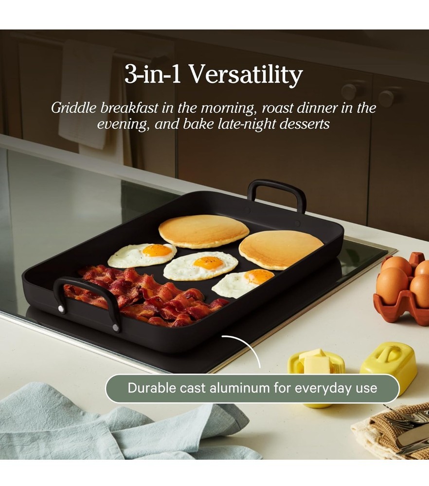 Our Place Essentials 4-Piece Griddle Pan Set | Cream