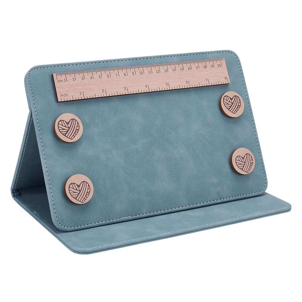 1Pc Folding Knitting Pattern Holder Cadet Blue Knitting Chart Holder Adjustab...