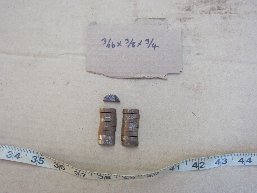 ⅝" ½" ⅜" ¼" Square Rounded Shaft Keyway, Used