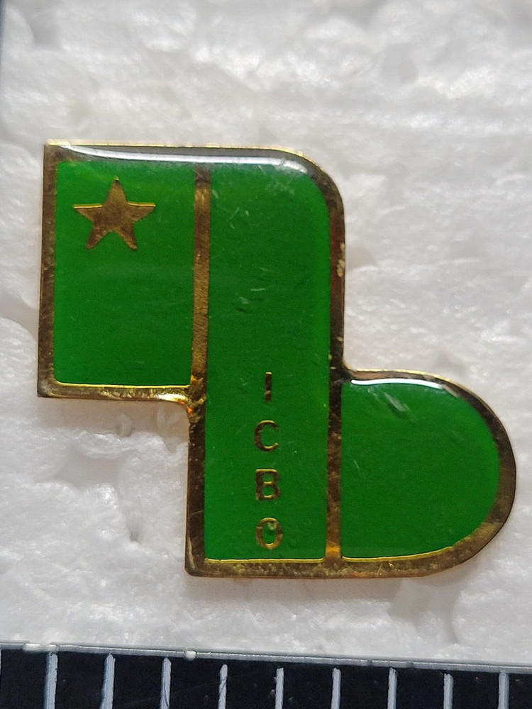ICBO HAT LAPEL PIN PIN BACK USED (T2020)