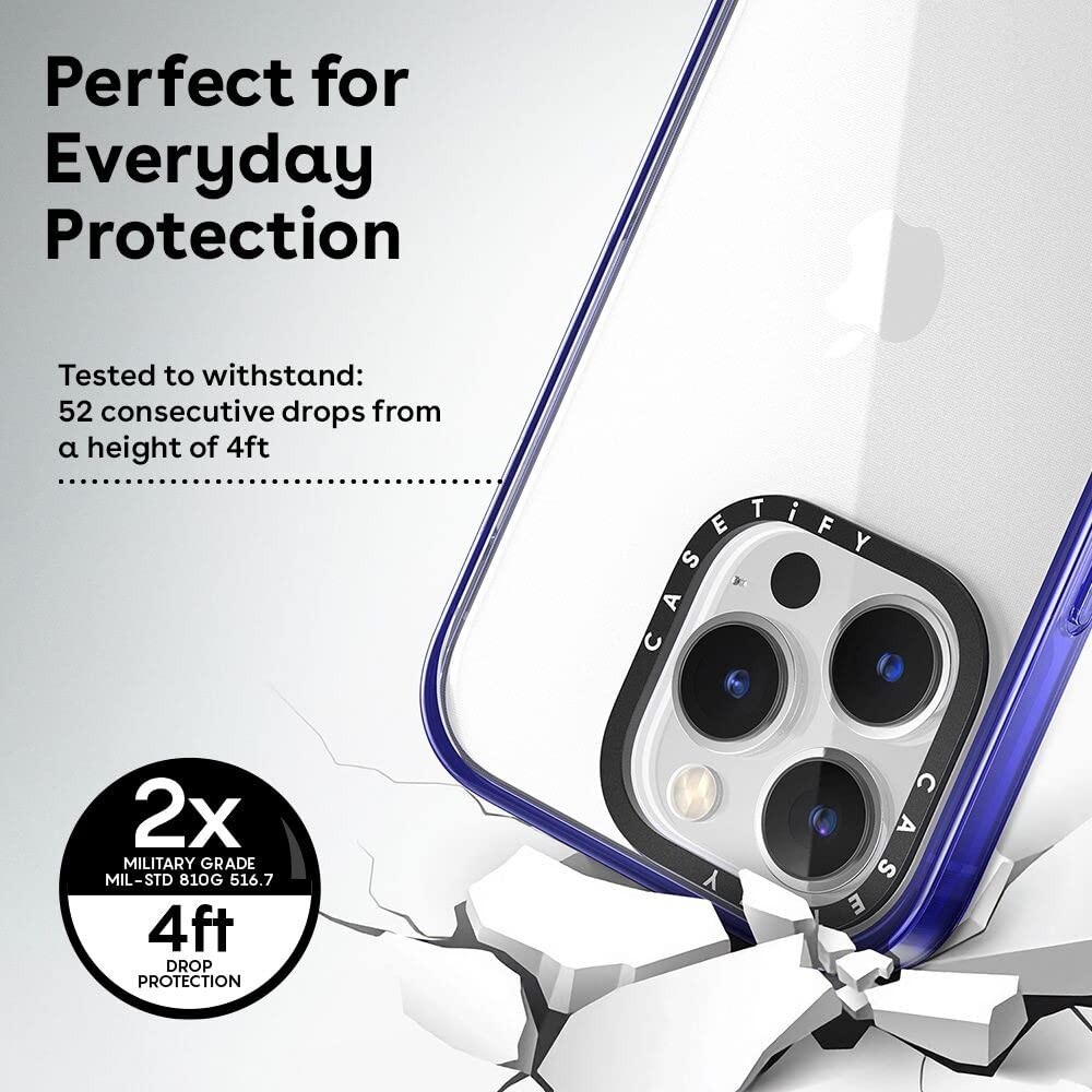 CASETiFY Compact iPhone 14 Pro Case 2X Mil-Grade Drop Tested 4ft Protection Clea