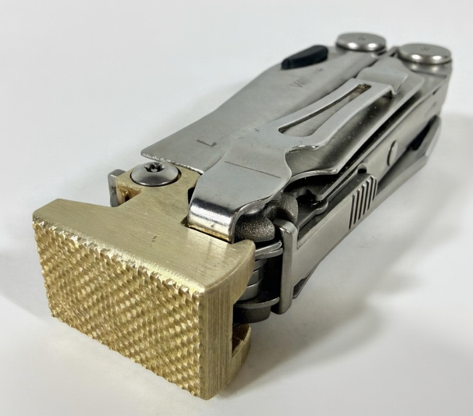 For Leatherman Wave +, BRASS Hammer Head Mod, Modification, CNC Made,Locking,CAD