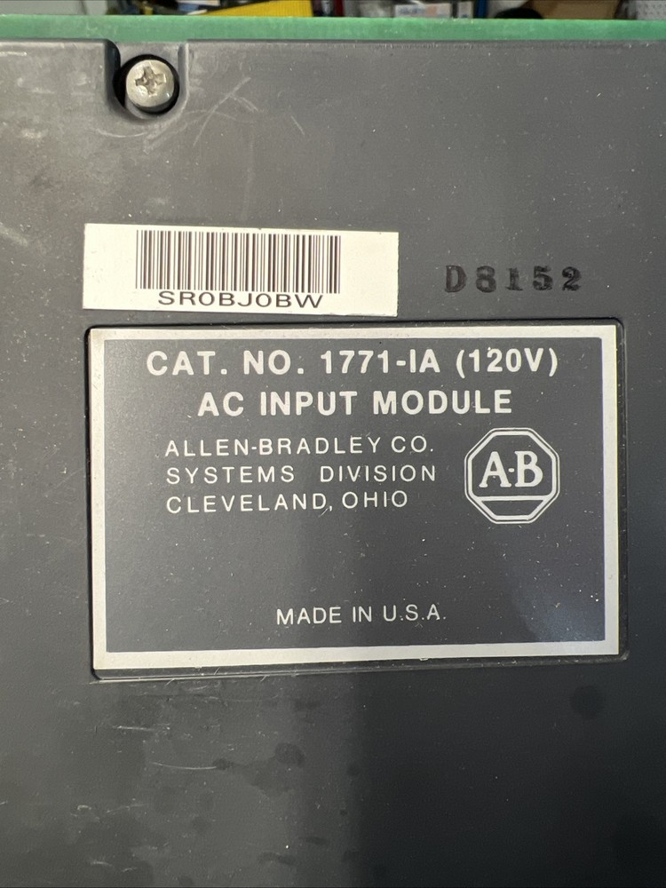 EUC-ALLEN BRADLEY 1771-IA/C 120V AC/DC INPUT MODULE