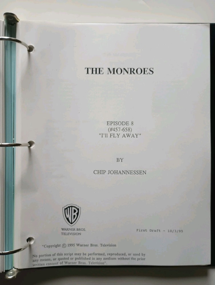 THE MONROES (1995) TV Soap Opera Scripts & Production Binder William Devane