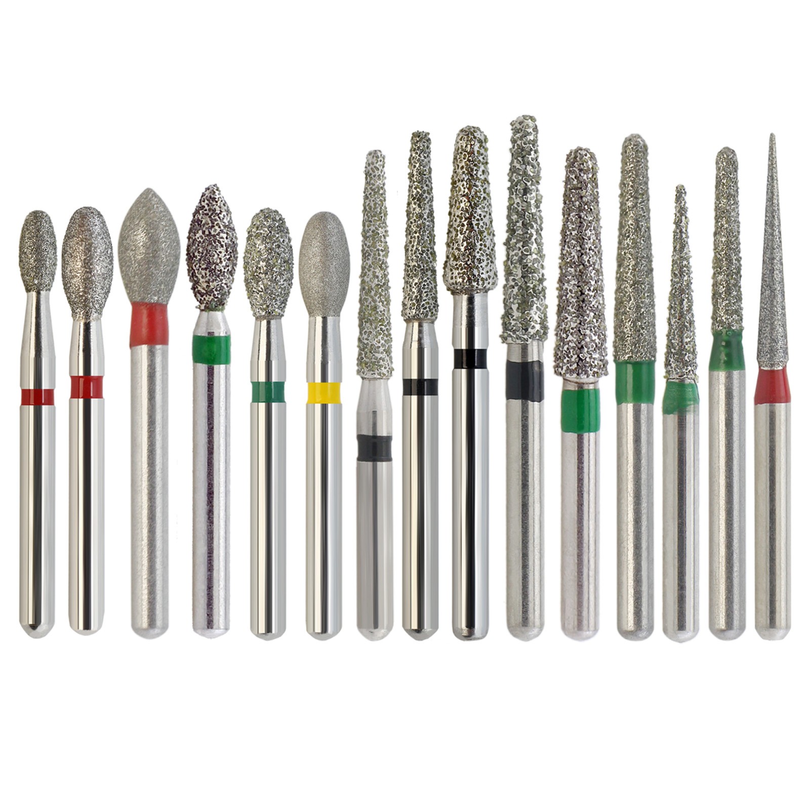 Dental Diamond Burs Round End Taper Football Coarse Fine High Speed 856 850 379