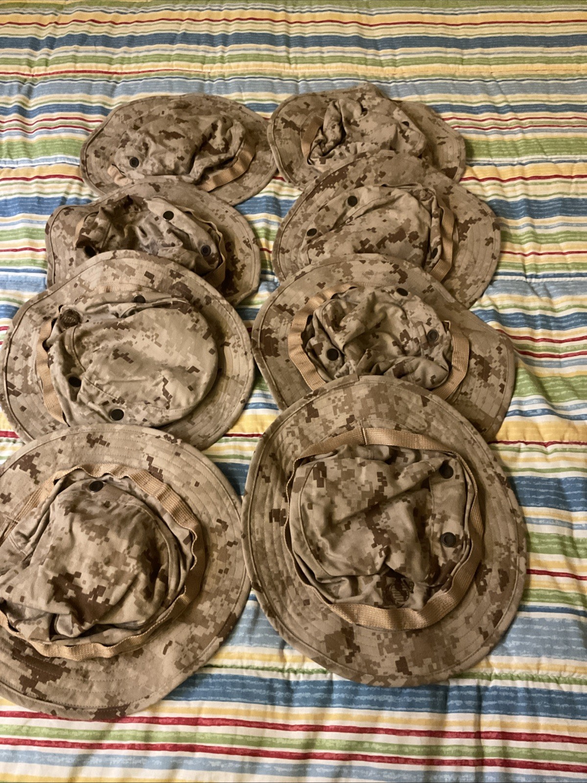 NEW USMC Desert MARPAT Boonie Hat SUN COVER size Large Lot (7)