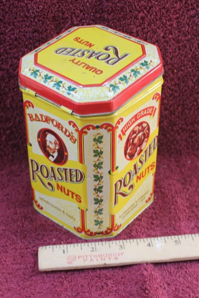 Radford's Roasted Nuts Hinged Lid Tin - Empty