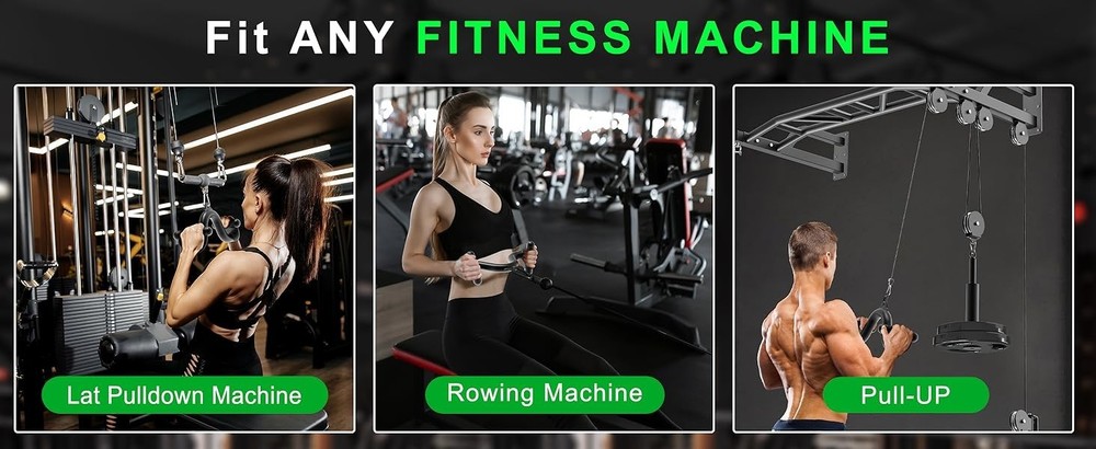 12" LAT Pull Down Bars Cable Machine Attachment, Rowing T-bar V-bar Set, Back...