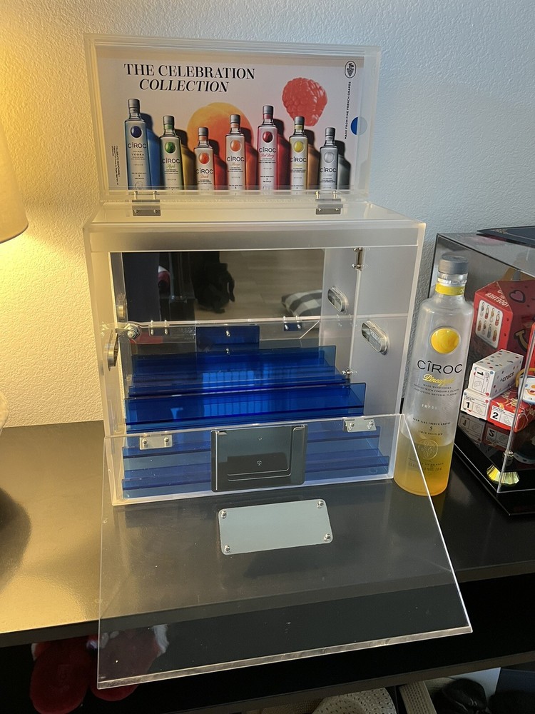 Ciroc Vodka Arcrylic Miniature Display Case With Security Key, Wall Mount