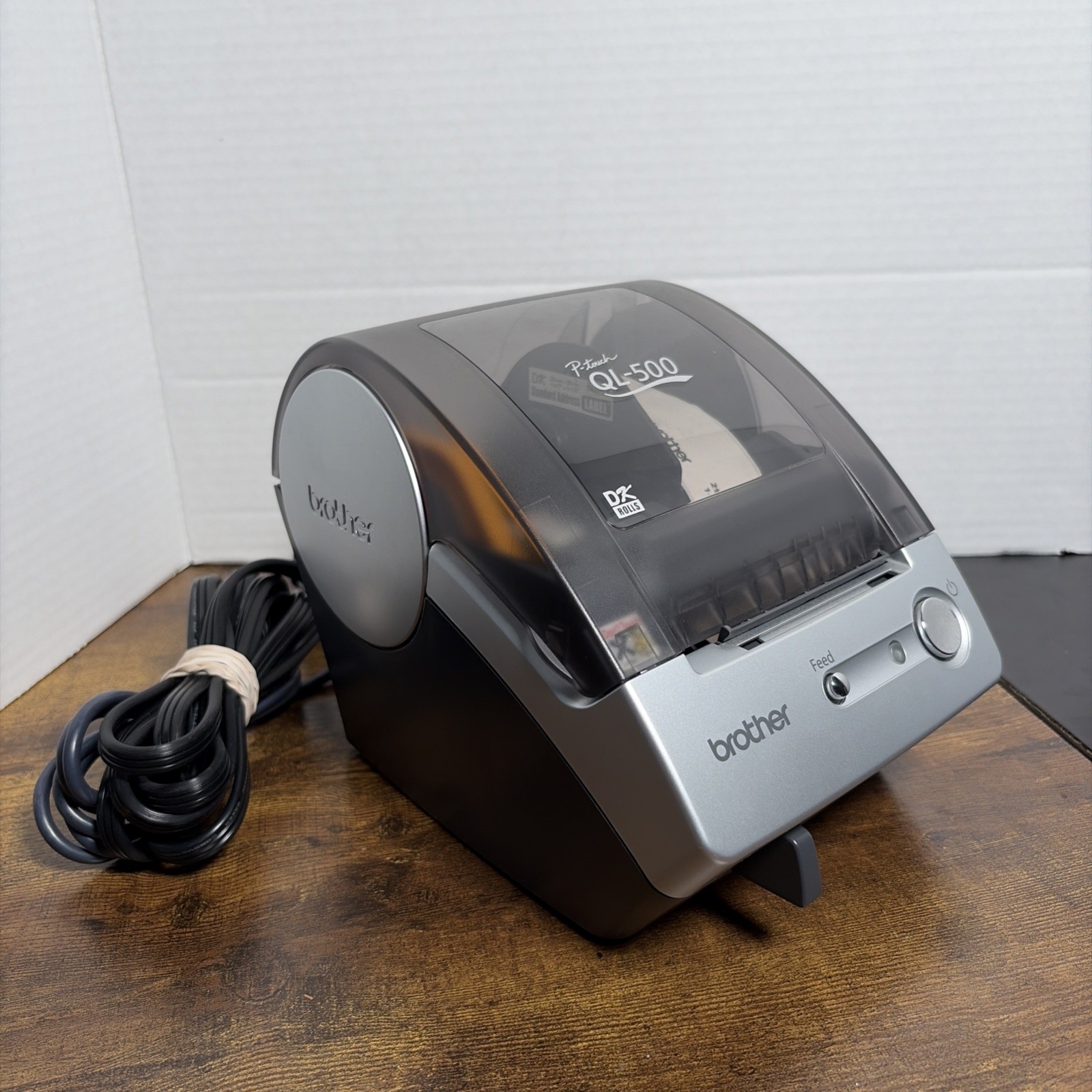 Used Brother P-TOUCH QL-500 Thermal Label Printer With Power Cable
