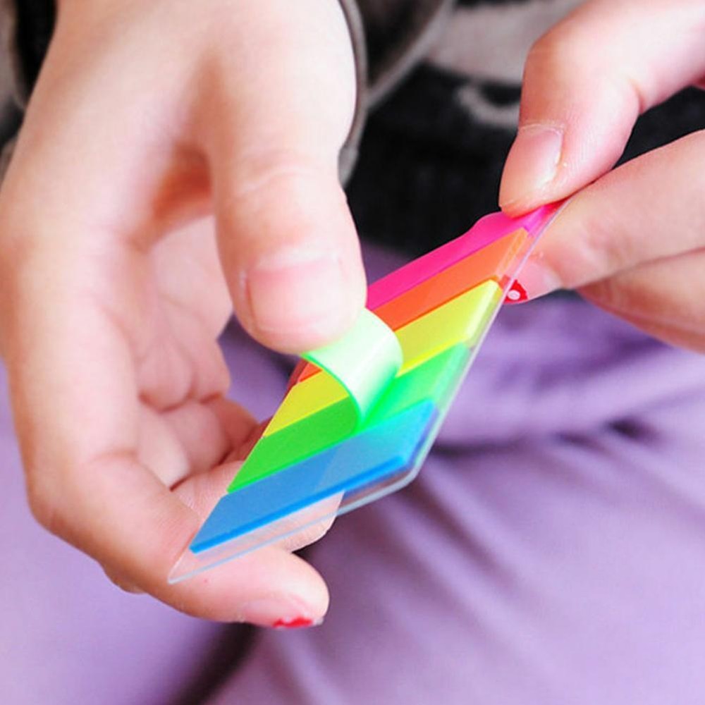 100Pc Fluorescence Sticky Notes Memo Flags Bookmark Sticker