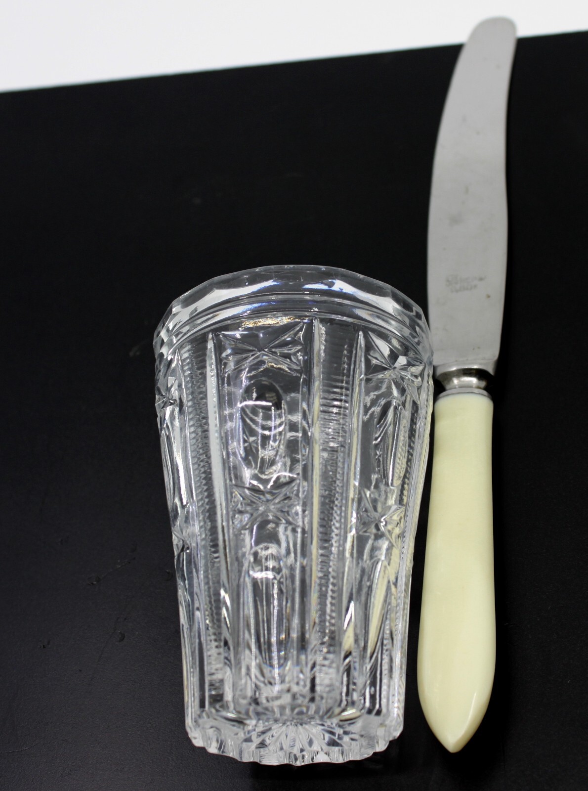 Soviet Era Russian Crystal Shot / Scotch Glass Handmade 4"in High