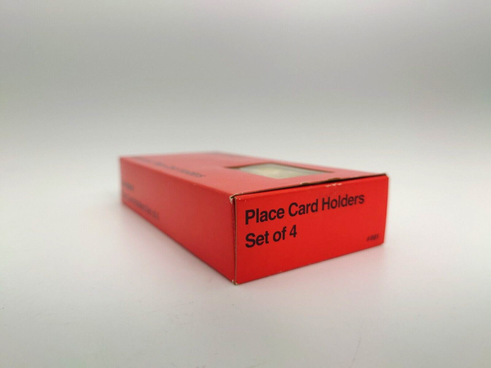 SELANDIA SILVERPLATED PLACE CARD HOLDERS - SET OF (4) - GRAPE & LEAF DESIGN 1983