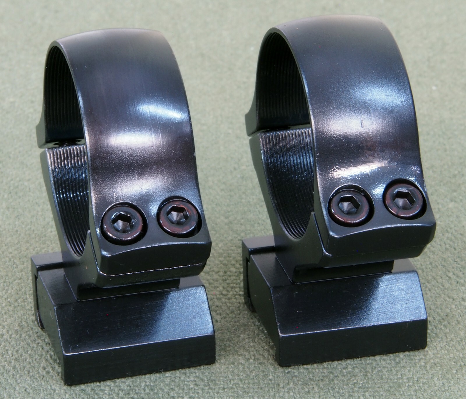 BRNO #2 scope mounts, 2 PIECE, 1 inch rings, Quality STEEL MATTE Black / Blue.