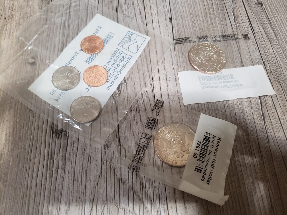 Penny,Nickle, Half Dollar  Uncirculated 6 Coin Mint Set