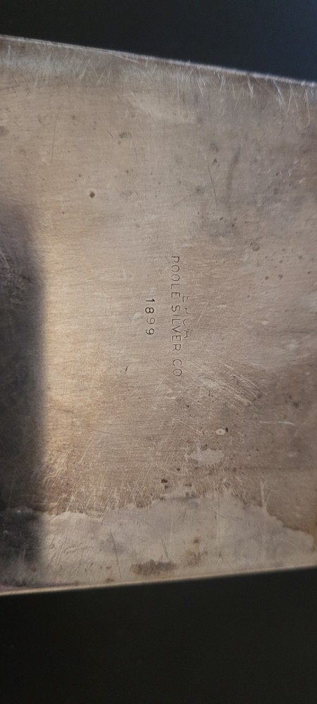 Poole Silver Co Sterling Silver Rectangular Hinged Lid Box 1899