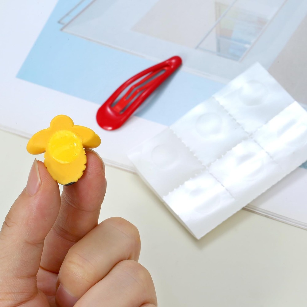 Tiny Resin Bees for Crafts,32Pcs Small Plastic Bumble Bee Decor with 36 Doubl...