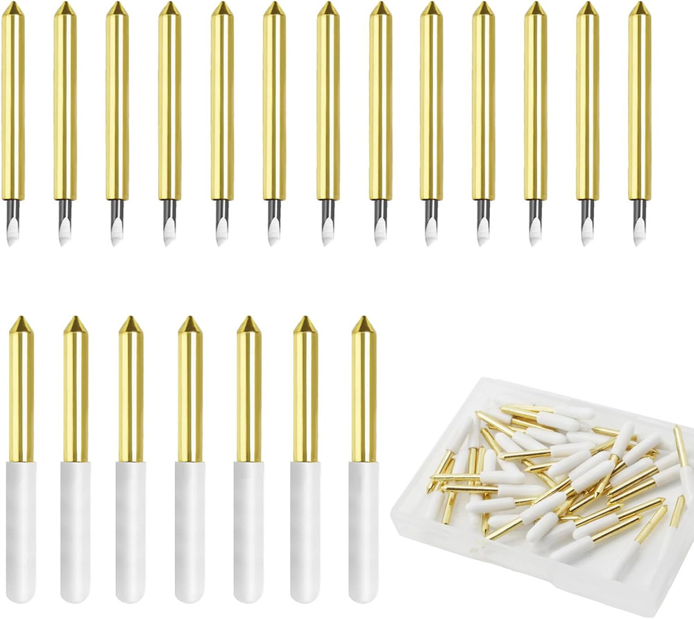 20 Pcs Premium Fine Point Blade Replacement with Storage Box, Cutting Blades Com