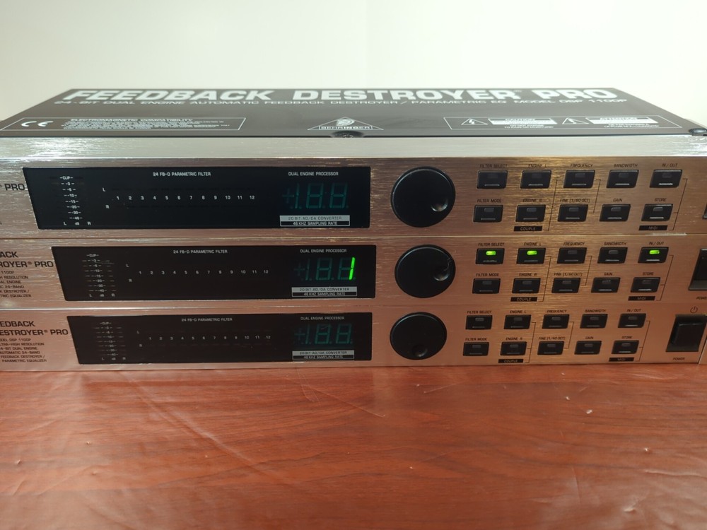 1x Behringer DSP 1100P Feedback Destroyer Pro Rack Unit.