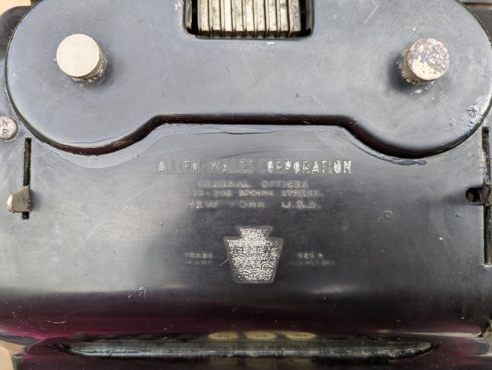 Antique Allen-Wales Model 45 Adding Machine Untested Vintage