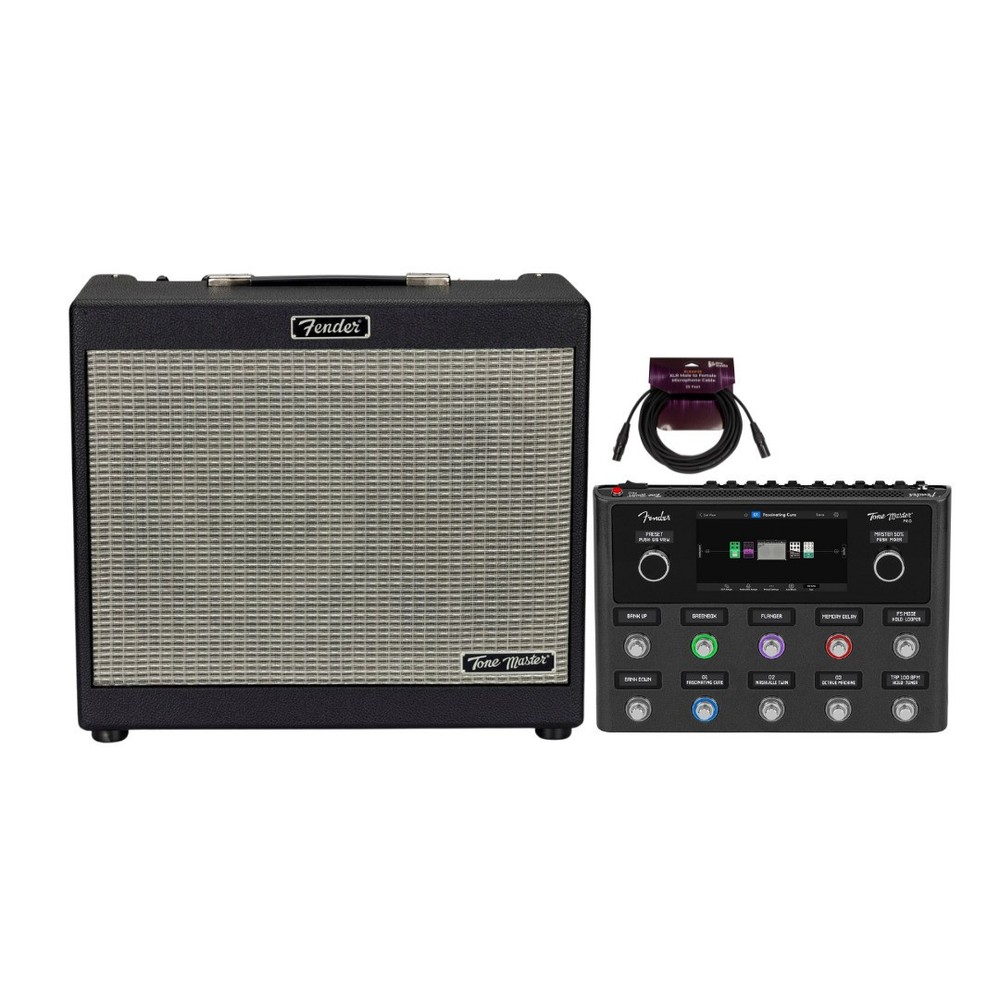 Fender Tone Master Pro Multi Effects Guitar Pedal Workstation Cable Bundle PRO