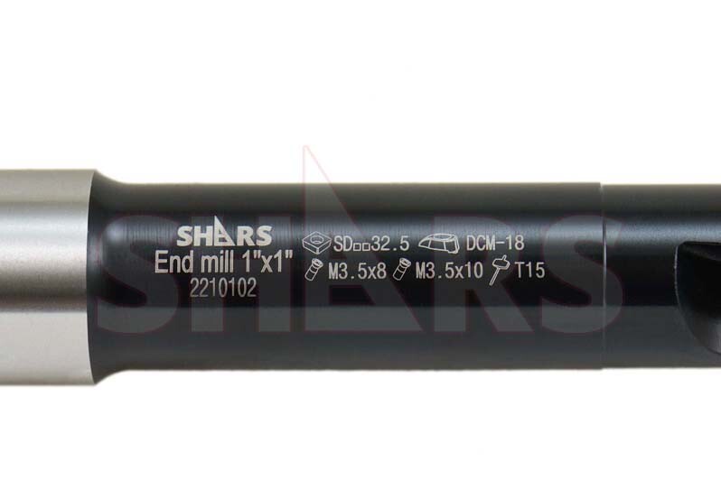 1" High Feed Indexable End Mill 2FL 4 Cutting Edge SDMT Insert save $98 P]