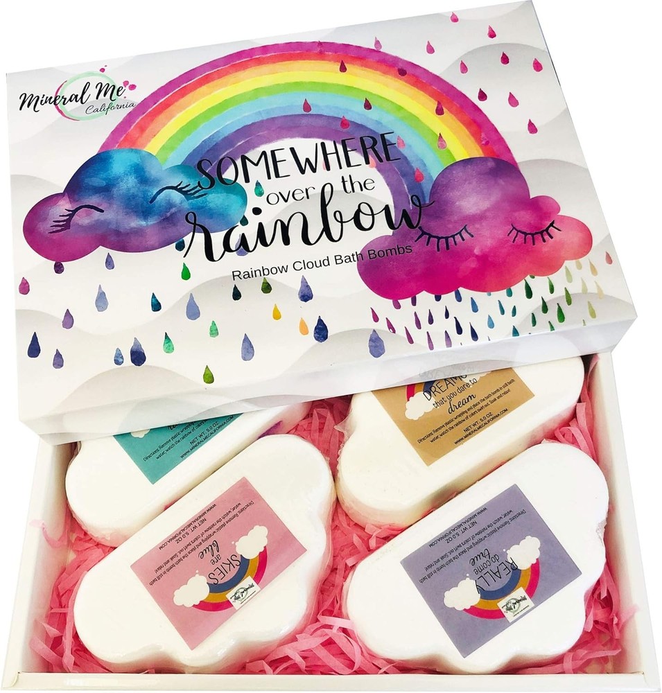 Bath Bombs - Organic Magic Rainbow Bubble Bath Bombs w/Moisturizing Shea