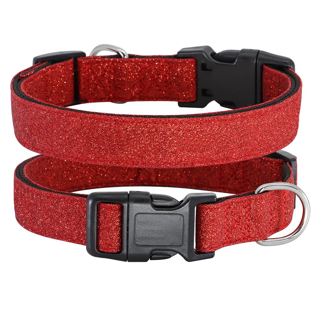 Glittering Basic Dog Collar Comfy & Durable Dog Collar for Small Medium Large...