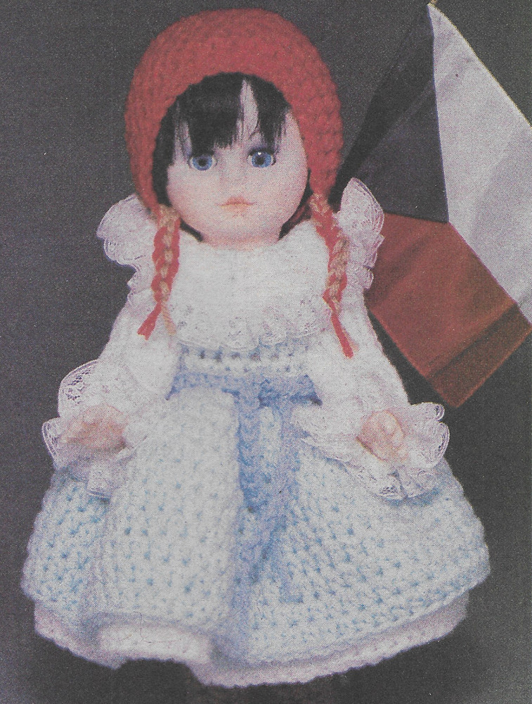 Miss West Germany Doll Costume crochet pattern instructions