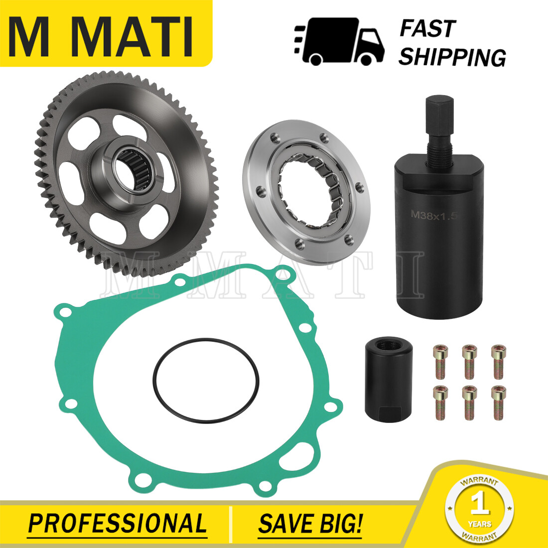 Starter Clutch Bearing Sprag & Idler Gear & Gasket Kit For Suzuki LTZ400 DRZ400