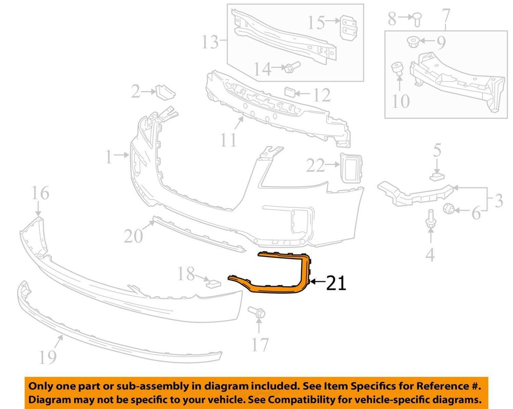 GM OEM 16-17 Terrain Bumper Components-Outer Molding 23486776