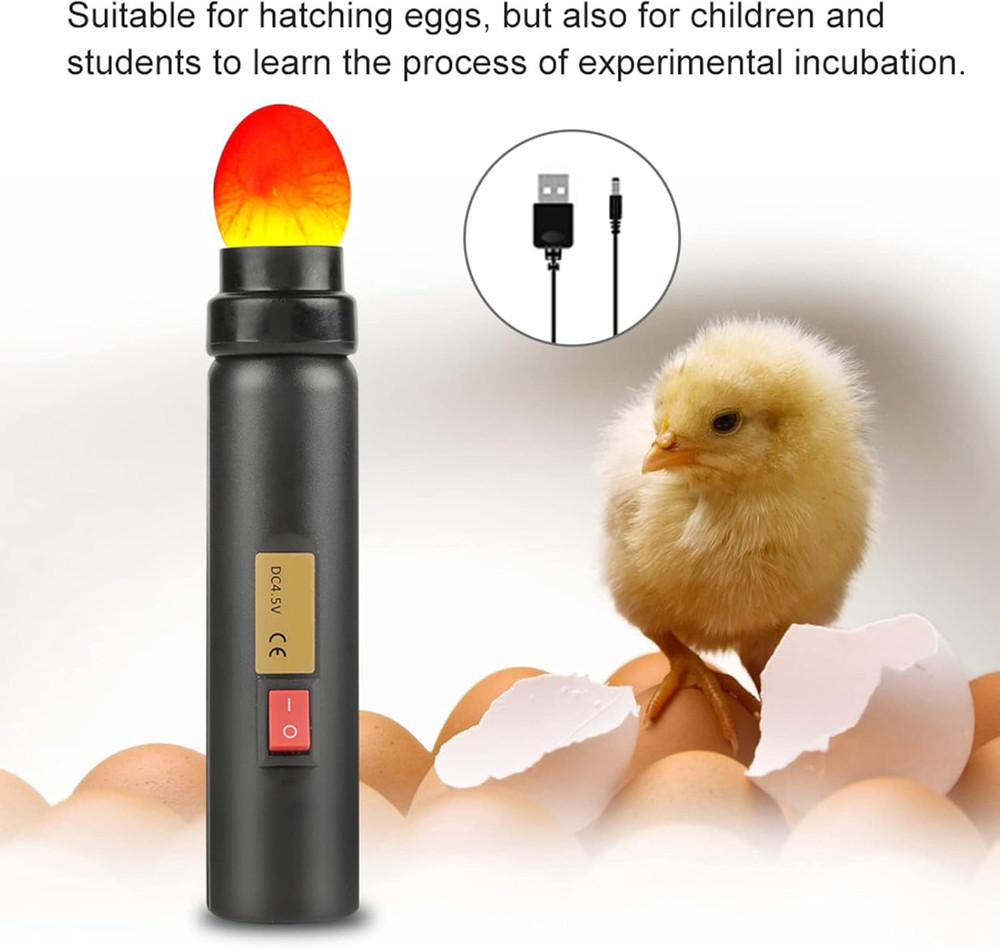 Egg Candler, LED Egg Hatching Test Light, High Intensity LED Chicken Egg Candler